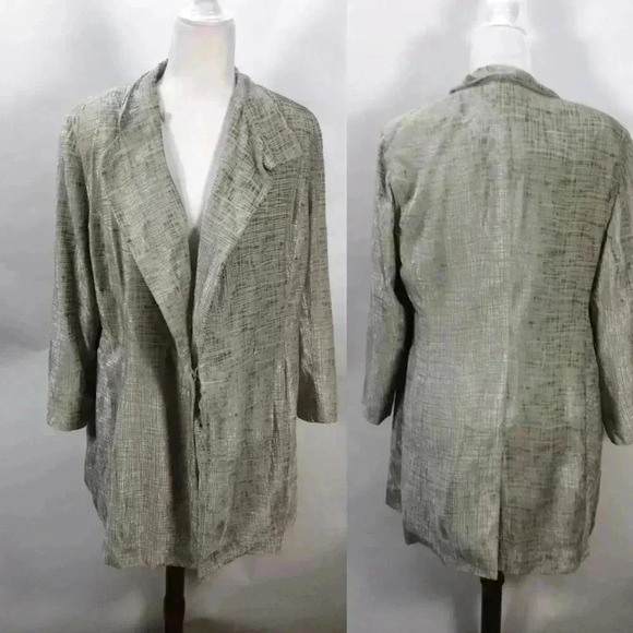 Giorgio Armani 3/4-Sleeve Textured  Jacket 14 - Picture 1 of 6